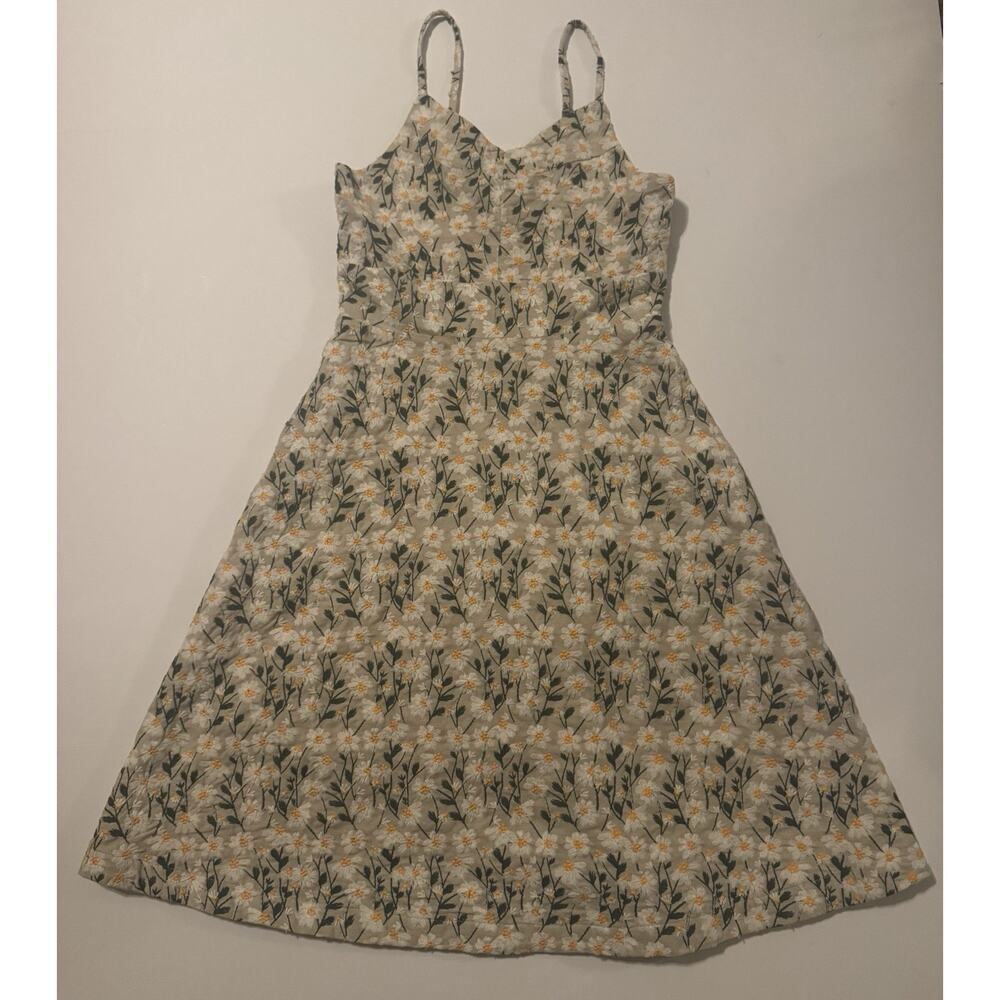 GB Girls Dress Size 12 Daisy Floral Embroidered Fit Flare Spring Easter